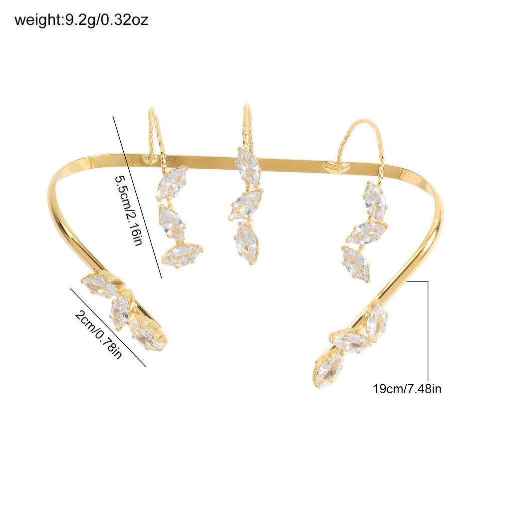 Модный открытый браслет из листьев циркония для женщин, праздничный подарок, блестящие бриллианты, регулируемые аксессуары для рук