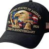 1 шт. Мужская патриотическая бейсболка к 250-летию США 1776-2026, Полиэстеровая кепка-снепбэк в стиле Skull Street для мужчин, Вечеринка по случаю выхода на пенсию