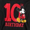 Disney Childrens/Kids Mickey Mouse Shirt 10th Birthday Pullover Hoodie