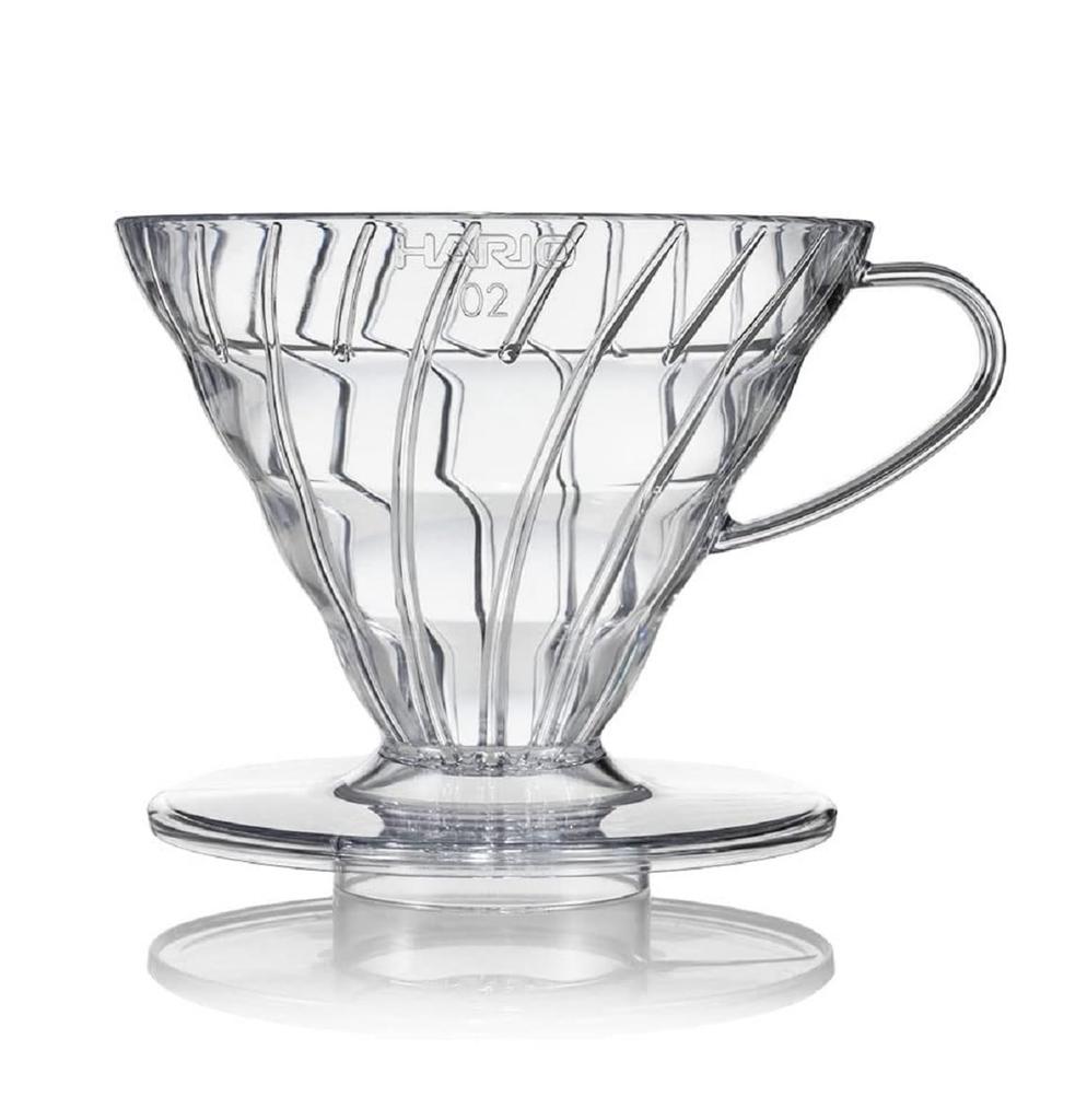 Hario V60 Прозрачная капельница 02 Прозрачная для 1–4 чашек кофе Ручная капельница Сделано в Японии VDR-02-T