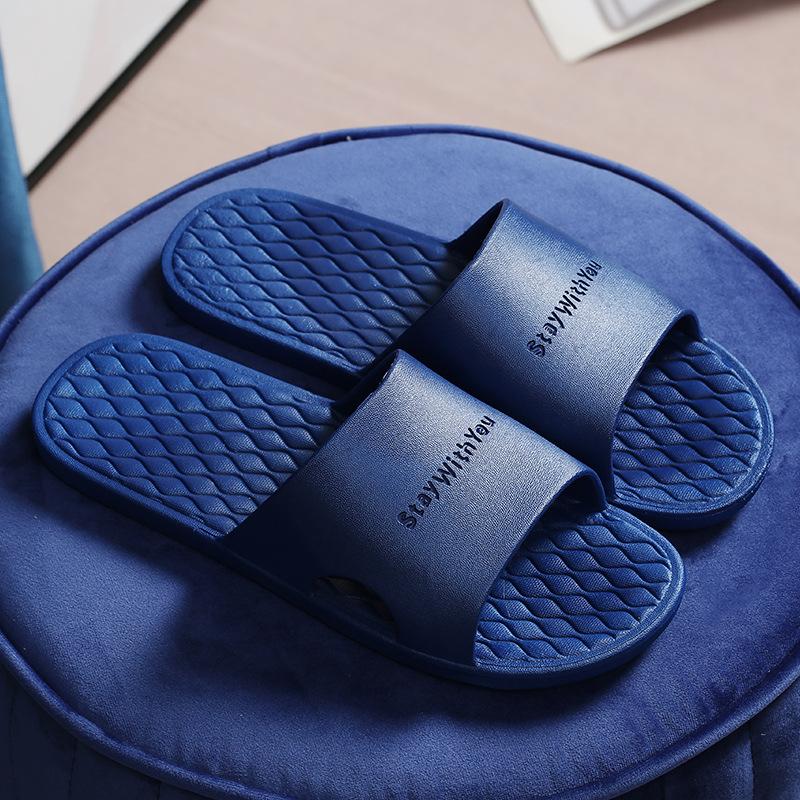 Bathroom Slippers Women's Summer Home Couple Indoor Household Water Leakage Non-slip Bath Quick-drying Cool Slippers Men