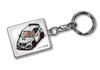 Custom Keychain Honda Civic Type R FK8 White Car Silver [MKJP] Base Color