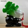 1 шт. Украшения из смолы и нефрита в виде капусты для гостиной, винного шкафа, скульптуры, ремесла, привлекающие богатство, украшение для дома, подарок на новоселье