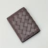 Handmade Woven Leather Wallet+folding Change Bag Card Holder Grid Sheepskin Business Fashion Card Holder Card Holder