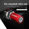 Valve Stems Caps 4pcs Car Wheel Tire Valve Caps Air Stem Covers Auto Parts For Volkswagen VW Scirocco Jetta Beetle Golf 4 5 6 Pa zr2