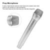 Fake Microphone for Karaoke, Singing Prop Microphone, Lightweight and Durable, 2.5x23.5x4.9cm, Party (Silver)