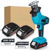 New Cordless Electric Reciprocating Saw with 1/2PC Li-ion Battery Wood Metal PVC Pipe Cutting Tool