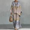 Y116 Summer Bohemian Paisley Printed Two-piece Comfort Casual Set