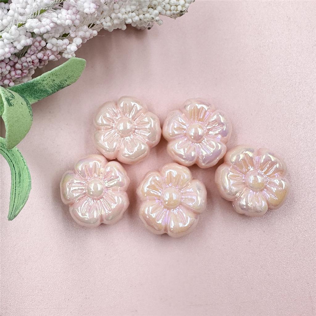 Бисерные материалы Цветение сливы УФ-покрытие DIY Ювелирные аксессуары Рассыпные бусины 5 шт. Ювелирный акрил Для изготовления браслетов, серег Аксессуары