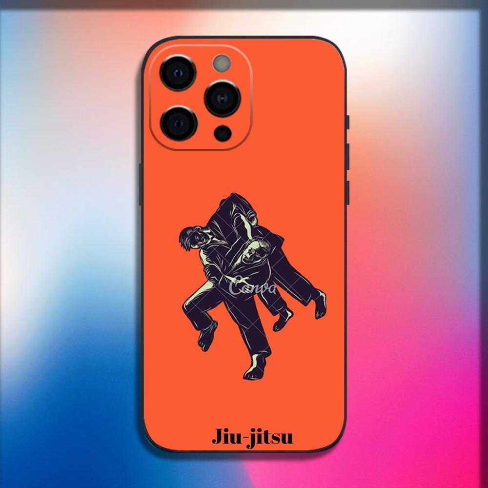Япония Крутой Чехол для Телефона с Джудо Дзюдо Для iPhone 16,15,14,13,12,11,Pro,X,XS,Max,XR,Plus,Mini Мягкий Черный Чехол