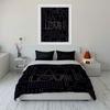 "LOVE Theme Black Bedding Set" Bedding Duvet Cover Set Duvet Cover Pillowcases (1 * Duvet Cover 2 * Pillowcases, without duvet insert)