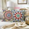 1/4Pcs Colorful Moroccan Pattern Pillowcases With 2D Flat Printing Sofa Cushion Cover Home Bedroom Room Decoration