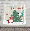 Cartoon Santa Claus Pattern Tapestry Home Bedroom Living Room Wall Decoration Christmas Theme Tapestry