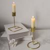 Metal Candle Holder European Styles Golden Taper Candle Stand Candlestick Romantics Weddings Table Centerpieces Decors