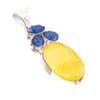 Yellow Aventurine, Sapphire Gemstone 925 Sterling Silver Jewelry Pendant 2.36" AH-5186