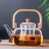 Стеклянный чайник ZISIZ с бамбуковой ручкой