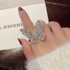 Zircon Butterfly Ring Gem Stone Opening Exaggerated Big Knuckle Rings