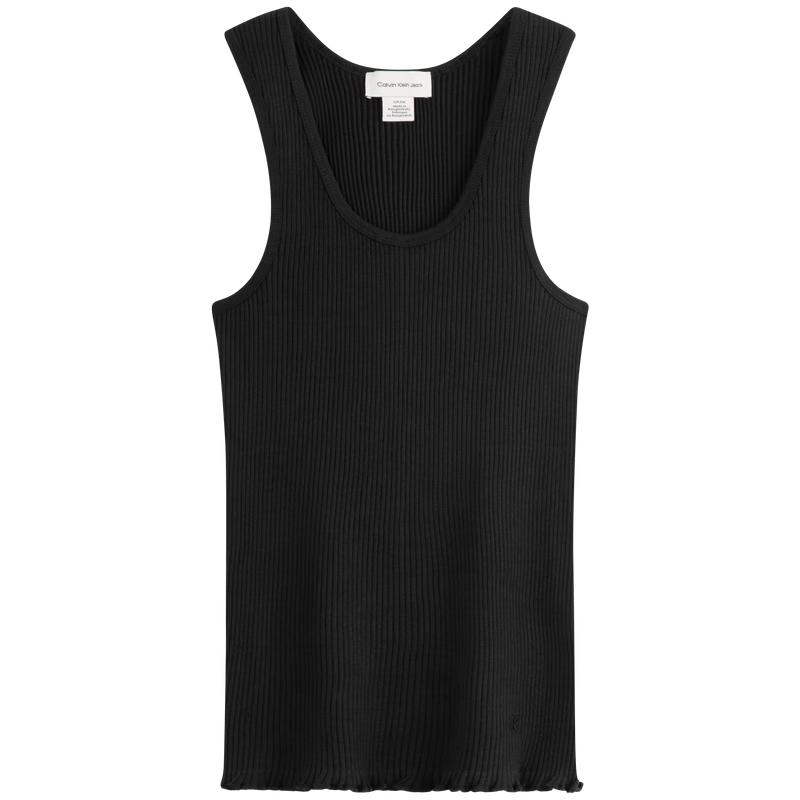 Calvin Klein Женская хлопковая майка-футболка с вышивкой 40WL286