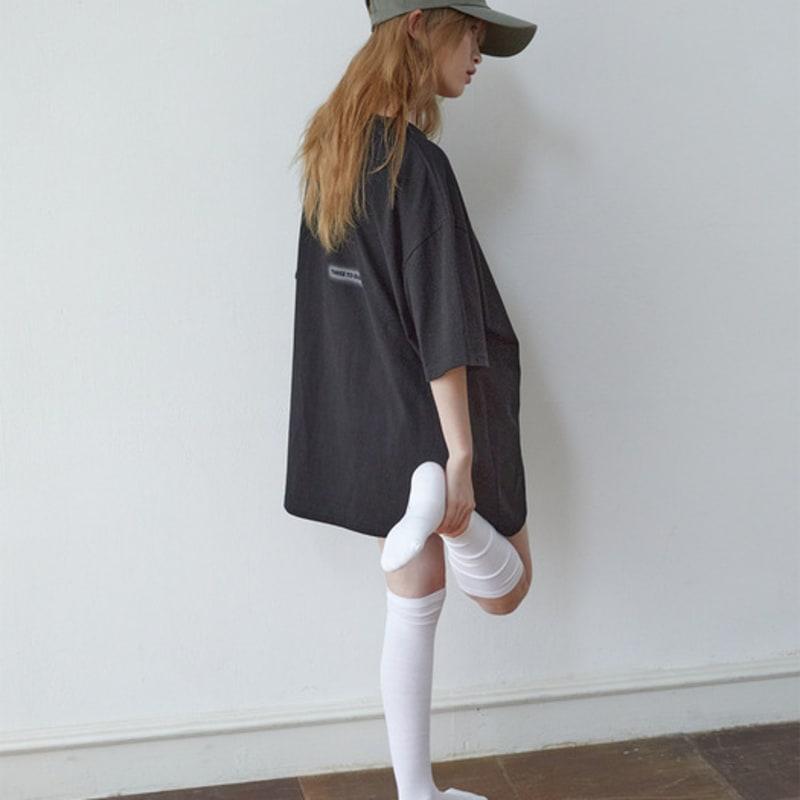 THREE TO EIGHTY logo CUSHION CREW SOCKS (3COLORS)