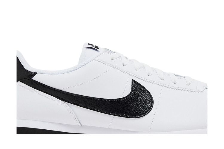 Женские кроссовки Nike Cortez Кожаные Белые Черные (Женский) Белый черный