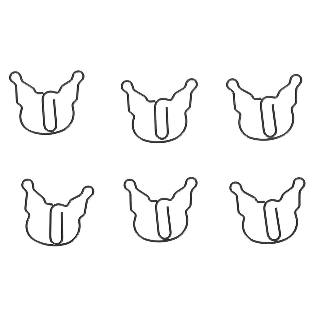 100 шт. Бумажные скрепки Противоскользящие Мультяшные Милые Легкие Скрепки для Офиса Школы Ежедневно