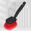 Автомобильная щетка для чистки шин с красной щетиной и черной ручкой, моющие инструменты для автодетейлинга, чистка мотоциклов
