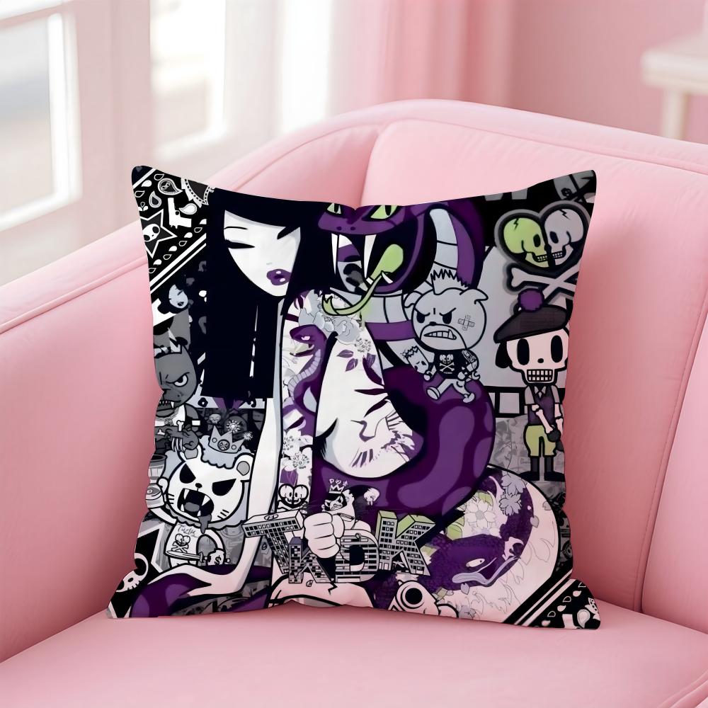 Чехол для подушки T-Tokidoki для дома и автомобиля, многоцелевой чехол для подушки - Двусторонний, Мягкий и прочный для ежедневного использования