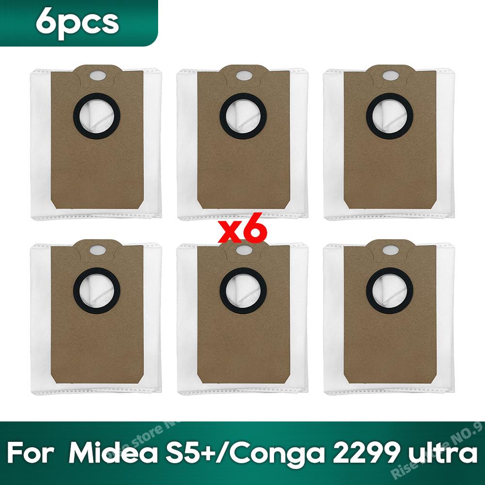 Подходит для Midea S5 Plus, Conga 2299 Ultra Home X-Treme Genesis Аксессуары для пылесоса Мешок для пыли Hepa-фильтр Ролик Боковая щетка Швабра