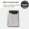 Коробка для жесткого диска USB 3.0 2,5-дюймовый корпус для жесткого диска SATA с кабелем для жесткого диска 5 Гбит / с Поддержка 2 ТБ UASP