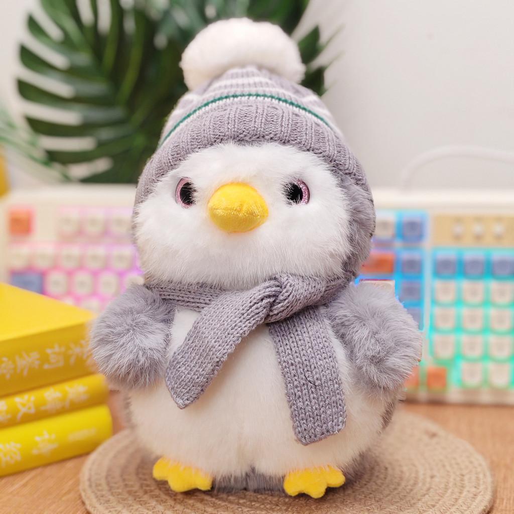Scarf Penguin Hat Design Animal Playful Toy Couple Plush Toys Decoration Room