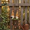 Heart Shaped Sun Catcher Heart-Shaped Couple Wind Chime Honeybee Gnome & Red Bird Outdoor Hanging Decor Bee Ornament Love Suncatcher for Patio Porch