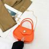 Fashionable Casual Handheld Small Square Bag 2024 Spring Popular New Simple Single Shoulder Diagonal Commuter Women's Bag