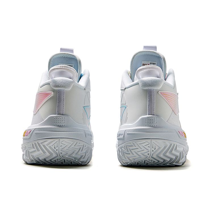 Li Ning Jiao Ao Angel Mesh Fabric 2023 Новые износостойкие баскетбольные кроссовки для активного отдыха с амортизацией среднего размера для мужчин, стандартные белые ABFT035-9