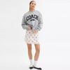 Coach Sporty Signature Boyfriend Crewneck Sweatshirt Heather Grey