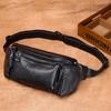 Мужская многослойная сумка из натуральной кожи для ношения на поясе, груди, плече и через плечо для велоспорта