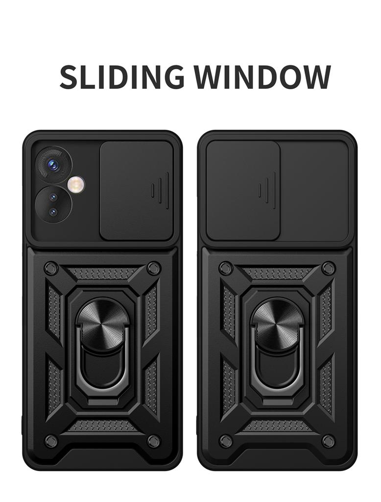 Для Tecno Spark 8C 9 чехол Slide Lens Armor телефон чехол для Tecno Spark Go 2022 Spark 8 9 Pro автомобильный магнитный держатель кольцо задняя крышка