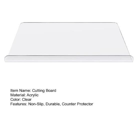 Акриловая разделочная доска, нескользящая, прочная, прозрачная защита для кухонной стойки, разделочная доска, аксессуары для дома
