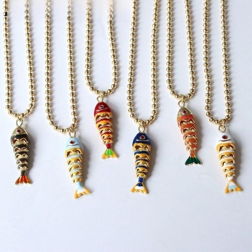 Goldfish Nylon Rope Necklace Ethnic Style Ocean Series Necklace Girls