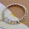 Sterling Color Exquisite Chain Men Women Noble Wedding Bracelet Fashion Charm Birthday Gift