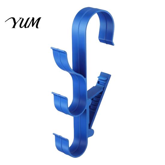 Easy Install Pool Side Storage Pole Hanger, Above Ground Hook, Heavy Duty Hanger Tool Holder for Skimmer, Vacuum Cleaning Tools, Fits Round Top Rails
