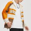 Li Ning Badfive Sports Basketball Series Logo Print Color Block Loose Sports Hoodie Men jackets Yellow AFDR371-2