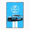 Light Blue Shelby Mustang Race Car Racer Retro Metal Sign Poster Garage Indoor Room Decor Club Tin Home Wall Decor