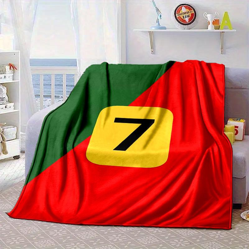 Ronaldo's Number Seven Portable Blanket/Soft Blanket Bedding Blanket Suitable for Travel Camping Living Rooms Offices Sofas Fan Gifts