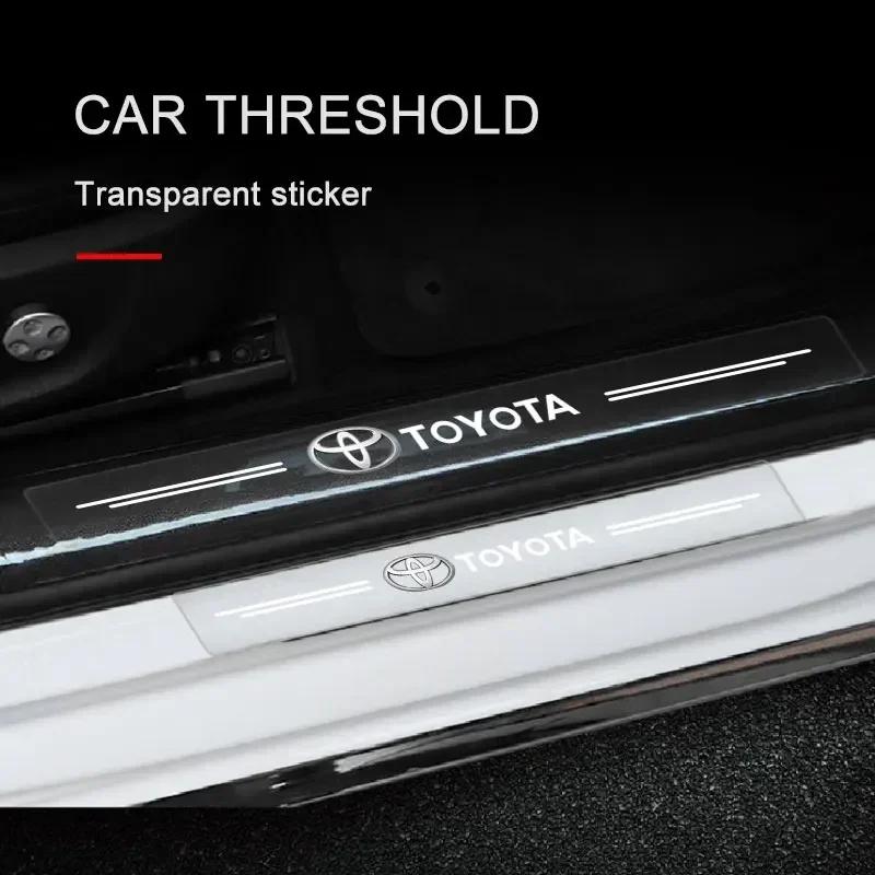 Наклейка на порог автомобиля Защитная пленка от царапин Прозрачная Для Toyota Prado Aqua Hilux Rav4 Camry Prius TRD Venza GR