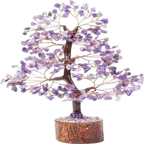 Драгоценный камень Денежное дерево Фэн-шуй Бонсай Чакра Балансировка Рейки Кристалл Исцеление Удача Духовное улучшение Декор