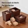 Деревянная развивающая головоломка-коробочка для детей: IQ-Испытание с 6-компонентными строительными блоками