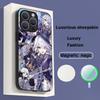 Чехол для телефона с рисунком персонажа игры Genshin Furina Для iPhone 16 15 14 13 12 11 Plus Pro Max Высококачественный Роскошный Magsafe Овечья кожа