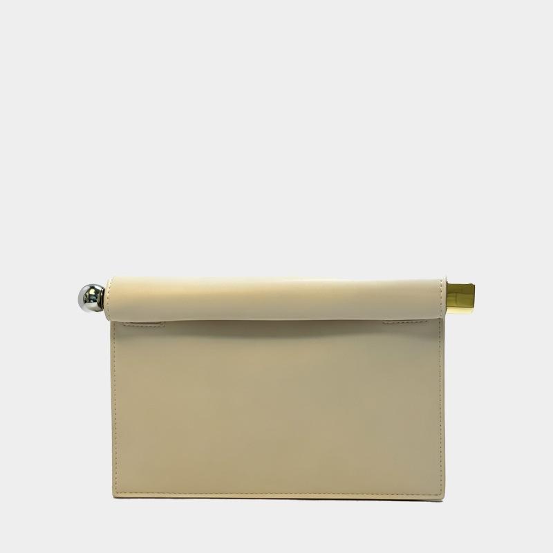 Stylish Silver Crimped Folding Clutch Bag, New Universal Dinner Bag, Premium Metallic Shoulder Messenger Bag.
