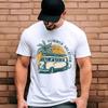Мужская футболка Гавайи Летний отпуск Винтаж Кемпинг Автобус с принтом Мужская футболка Крутые мужские топы