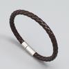 Faux Leather Braided Bracelet Handmade Luxury Solid Color Casual Unisex Bracelet Wrist